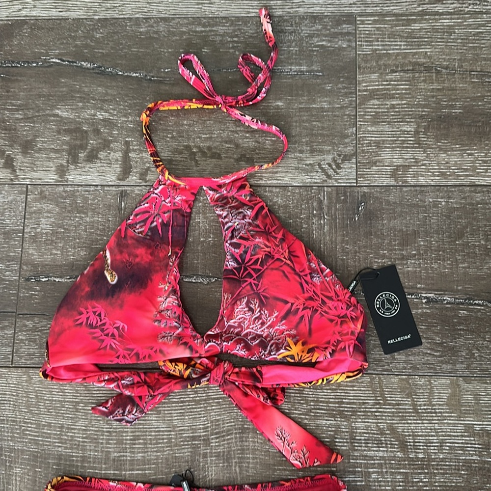 Red Floral Camo Bikini - Picture 2 of 6